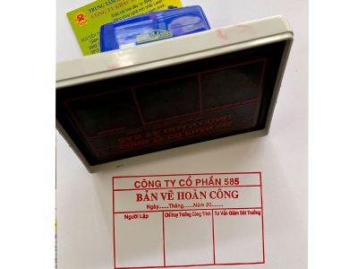Dấu hoàn công liền mực - chấm mực