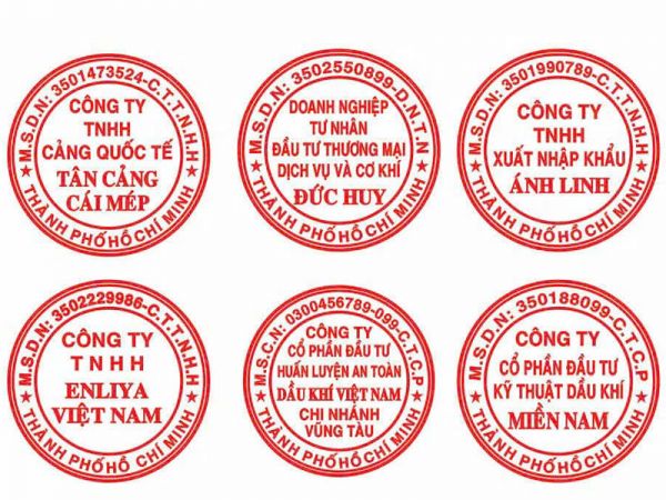 Dịch vụ khắc con dấu tròn công ty chuyên nghiệp, giá rẻ