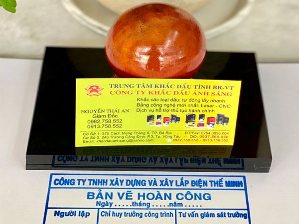 Dấu bản vẽ hoàn công dấu tự động
