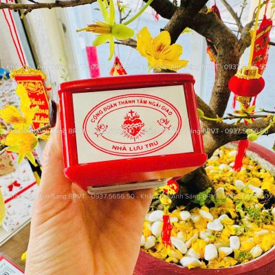 Khắc dấu logo oval công giáo