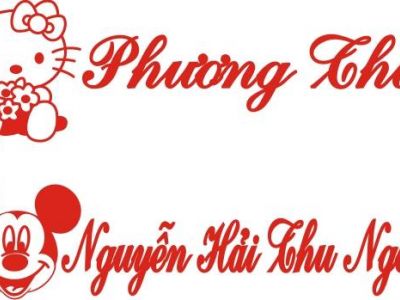 Dấu tên + hình dể thương