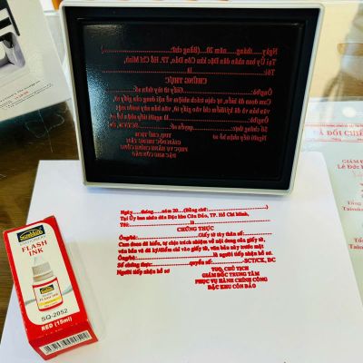 Dấu chứng thực cán dấu liền mực