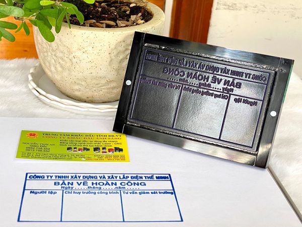 Dấu bản vẽ hoàn công dấu tự động